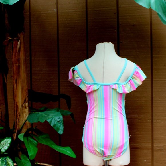 Wonder Nation One Piece Swimsuit Girls Size 7/8 - Picture 4 of 16